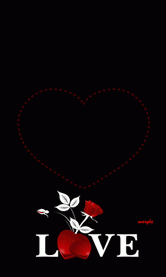 Gif animé joyeuse Saint Valentin coeur feu d'artifice